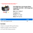 thumbnail image 2 of Front Right Door Lock Actuator Motor - Compatible with 2003 - 2009 Dodge Ram 3500 4-Door 2004 2005 2006 2007 2008, 2 of 2