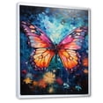 thumbnail image 2 of Designart "Butterfly Wild Color Flit I" Animals Butterfly Floater Framed Wall Decor, 2 of 5