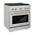 thumbnail image 3 of ZLINE Autograph 30" 4.2 cu. ft. Paramount Dual Fuel Range with 4 Burners in Stainless Steel with Polished Gold Accents, SDRZ-30-G, 3 of 8