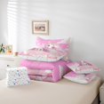 thumbnail image 6 of jejeloiu Pink Cute Unicorn 7-Piece Twin Bedding Sets,Magic Cartoon Animal Bedding Comforter Set,Kawaii Unicorn Sheet Sets For Girl Kids,Ultra Soft Home Decor Reversible, 6 of 8