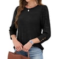 thumbnail image 5 of WIHOLL Long Sleeve Shirts for Women Lightweight Crew Neck Sweaters Fall Womens Tops Dressy Casual Fall Clothes, 5 of 10