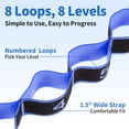 thumbnail image 3 of Unique Bargains Stretch Strap for Yoga Stretching with 8 Loops for Stretching  Blue, 3 of 8