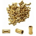 thumbnail image 1 of Wekity M3x8mm Female Thread Knurled Nuts,100PCS Hx4mm OD Brass Threaded Insert Embedment Nuts Hydraulic Welded Joint Injection Molding Assortment Kit for 3D Printing Injection Molding-0621, 1 of 5
