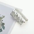 thumbnail image 5 of Unique Bargains 1 Pc Ponytail Buckle Hair Clip Lava Texture Cylindrical Hair Ponytail Cuff for Women Silver Tone, 5 of 5