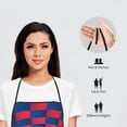 thumbnail image 4 of Twisted Checkerboard 3D Illusion Red Aprons for Women Men Waterproof For Kitchen Cooking BBQ Gardening Painting Mechanic, 4 of 4