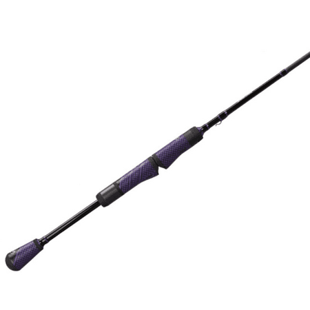 Team Lew s Pro Ti Speed Stick Spinning Fishing Rod 6-Foot 6-Inch ML Power Fast Action Rod Black/Purple