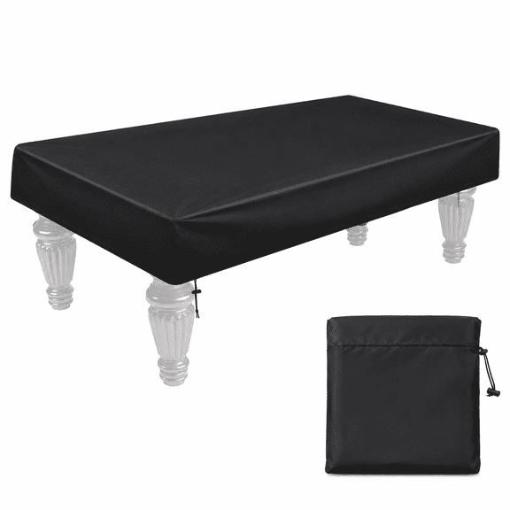 8Ft Billiard Pool Table Cover with Drawstring Waterproof for Rectangle Table,Black