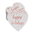thumbnail image 1 of Inkdotpot 50 Pack Happy Holiday Favor Paper Tag Craft Real Rose Gold Foil Hang Tag, 1 of 6
