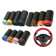 thumbnail image 5 of Microfiber Leather Car Steering Wheel Cover DIY Stitch On Wrap for 15" 38cm, 5 of 6