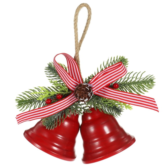 LOLIPPYY Christmas Bells Decorations Red Metal Bells Tree Ornament for Families and Decorators 1Pcs