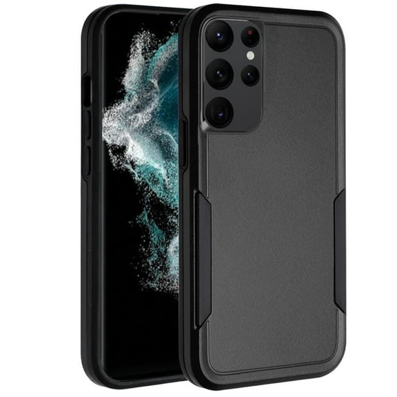 For Samsung Galaxy S23  S23 Plus Heavy Duty Shockproof Dual Layer Drop Protection Hybrid Rugged Rubber Armor Defend Cover ,Xpm Phone Case [ Black ]