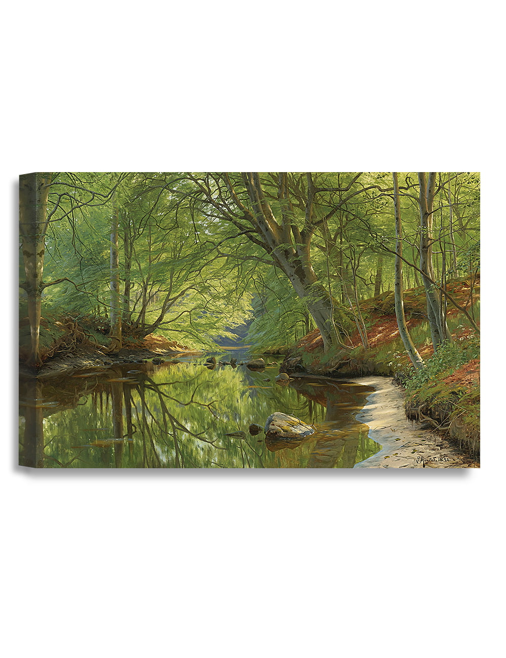 DECORARTS Forest Stream, Peder Mork Monsted Classic Art Reproductions.  Giclee Canvas Prints Wall Art for Home Decor 18x12
