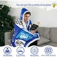 thumbnail image 3 of Wearable Blanket Hoodie, Birthday Gift Ideas, Soft Blue Throw Blankets Presents for Men Christmas Thanksgiving, 3 of 6