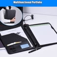 thumbnail image 1 of Professional Business Portfolio Padfolio Folder Document Case Organizer A4 PU Leather with Business Card U Flash Disk Holder Memo Note Pad Loose-leaf Loop, 1 of 7