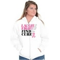 thumbnail image 4 of Laugh Fight Find Cure BCA Awareness Zip Hoodie Sweatshirt Women Brisco Brands L, 4 of 6
