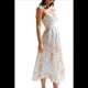 thumbnail image 3 of Vestido Informal Plisado con Cuello en V y Estampado para Mujer, Sin Mangas, Elegante, de Verano, Tipo Túnica, Maxivestido Lencero Albaricoque L, 3 of 9