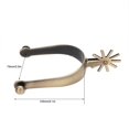 thumbnail image 3 of Zinc Alloy Horse Boot Spur with Rotating Gears Western Cowboy Horse Spur Competition Equipments for Men Women Enduring, 3 of 5