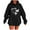 Black, variant on Lightweight Hoodies for Women Tunic Sweatshirt with Pockets Fleece Long Sleeve Pullover Graphic Oversized Tops