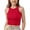 BC29_Red, variant on Lumtrix Girls Crew Neck Ribbed Cropped Tank Top Yoga Athletic Casual Sport Bras Fashion Sleeveless T-Shirt Royal Blue 140