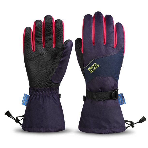 Eigraketly Guantes de invierno Dulce regalo Resiliencia Mitones para exteriores Suministros de ciclismo ajustables Equipo deportivo Ropa de ciclismo Ciclismo Morado-rojo/XL Eigraketly OD025879-10