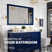 eviva Acclaim 48 x 30 Rectangular Blue Wooden Framed Mirror