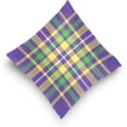 thumbnail image 5 of Coolnut Mardi Gras Tartan Plaid Pillow Covers Soft Crystal Velvet Decor Giftsative Cushion Covers Square Throw Pillow Covers Home Decor Gifts for Sofa, 16×16 Inch, 5 of 7