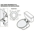 thumbnail image 3 of Round Toilet Seat Replacement for KOHLER 4639-RL-0 Round-Front Toilet Seat, Quiet-Close Lid and Seat, Countoured Seat, Bumpers and Installation Hardware, White, 3 of 11