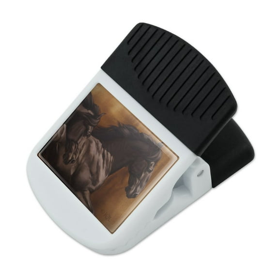 Black Horse Racing Refrigerator Fridge Magnet Magnetic Hanging Hook Note Snack Clip