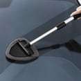 thumbnail image 1 of CNKOO Car Windscreen Cleaner with Telescopic Handle 2 Microfiber Pads  Replaceable Reusable Washable Car Window Cleaner Brush for Cars Glass Fog Moisture (Triangle), 1 of 11
