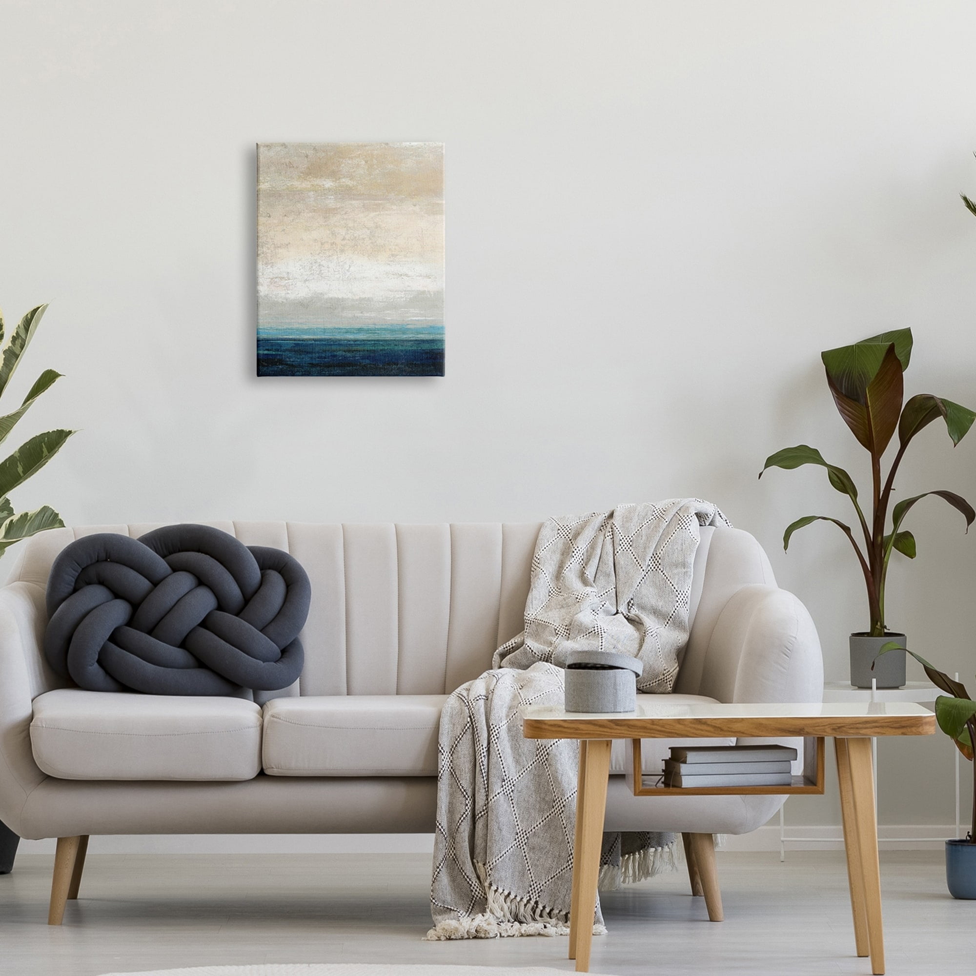 Stupell Industries Flipped Sea Horizon Abstract Sand Sky Viewpoint,16 x 20, Design by Suzanne Nicoll