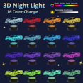 thumbnail image 3 of 3D Car Night Light for Kids, Sports Racing Illusion Optical Bedside Lamp 16 Colors Changing with Remote Control Kids Room Decor, 3 of 5