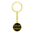 thumbnail image 4 of Cavalier King Charles Spaniel Mama Circle Keychain Stainless Steel or 18k Gold Dog Mom Pendant, 4 of 12