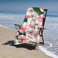 thumbnail image 4 of Wild Flower Tulips Printed Microfiber Sand Free Pool Towel Lightweight Oversized Absorbent Compact Travel Must Have for The Swimming, 4 of 8