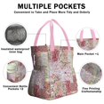 thumbnail image 3 of Pioneer Flower Drawstring Lunch Bag Women - Drawstring Lunch Bag Insulated for Work Office - Stain-Resistant Large Lunchbags for Women with Multi-Pockets, 3 of 6