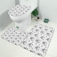 thumbnail image 2 of White Highland Cow Bathtub Bubble Pattern Bathroom Rugs Sets 3 Piece,Toilet Cover Set,Absorbent Non Slip Bathroom Mats Sets with U-Shaped Contour Rug Toilet Rug Set, 2 of 5