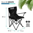 thumbnail image 3 of Set de 2 Sillas Plegables para Camping y Playa con Portavasos – EKE Life Home, 3 of 7
