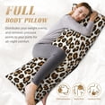 thumbnail image 4 of Body Pillow Cover - Soft Body Pillow Pillowcase, Leopard fashion texture Breathable Long Body Pillow Case Cover with Invisible Zipper 20x60in, 4 of 5