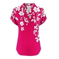 thumbnail image 5 of Vestidos Casuales Para Mujer, Blusas De Mujer De Moda Camiseta informal de manga corta con cuello en V y botones para mujer, 5 of 5