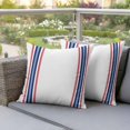 thumbnail image 4 of Independence Day Pillow Covers 2 Pack Red Blue Stripes Pillowcase Waterproof Outdoor Throw Pillow Cover for Patio Garden Square Cushion 20”x20”, 4 of 9