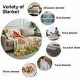 thumbnail image 6 of Flannel Fleece Throw Blanket Farm Mushroom Butterfly Snails Lightweight Soft Plush Blankets,Green Leaves Herb Cozy Warm Throw Blanket for Couch Sofa Bed Car Office All Season Use 40x50in, 6 of 9