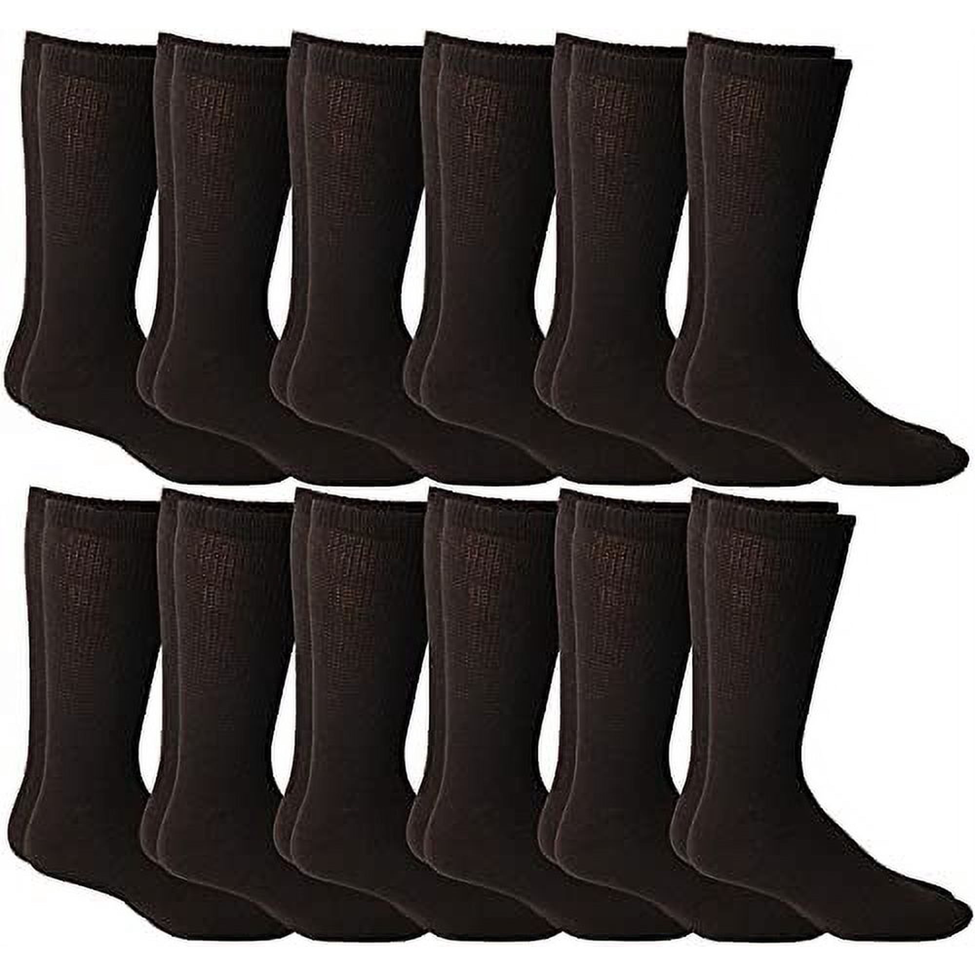 Yacht & Smith Mens and Womens Diabetic Neuropathy Edema Socks, Cotton Crew, Ankle Medical Sock, Size 10-13