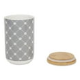 thumbnail image 2 of Design Imports CAMZ14139 Trellis Paw Ceramic Treat Canister, Gray, 2 of 4