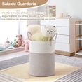 thumbnail image 4 of Cesto para Ropa Sucia: Cesta de Lavandería Grande para Mantas 58L-Cesta de Lavandería de Cuerda Tejida con Asas de algodó Juguetes Ropa Sucia en Sala de Estar Baño Dormitorio, 4 of 8