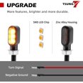 thumbnail image 4 of Mini Motorcycle Turn Signals Light LED Micro Blinkers Small Front Rear Indicator Compatible with Harley Davidson Indian Honda Suzuki Triumph Cafe Racer Bobber Street Bike (C-Black), 4 of 6