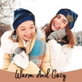 thumbnail image 4 of Kdxio Navy Blue Marble Winter Beanie for Men Women Beanie Knit Hat Cuffed Cap Beanie Knit Chunky Snow Cap, 4 of 6