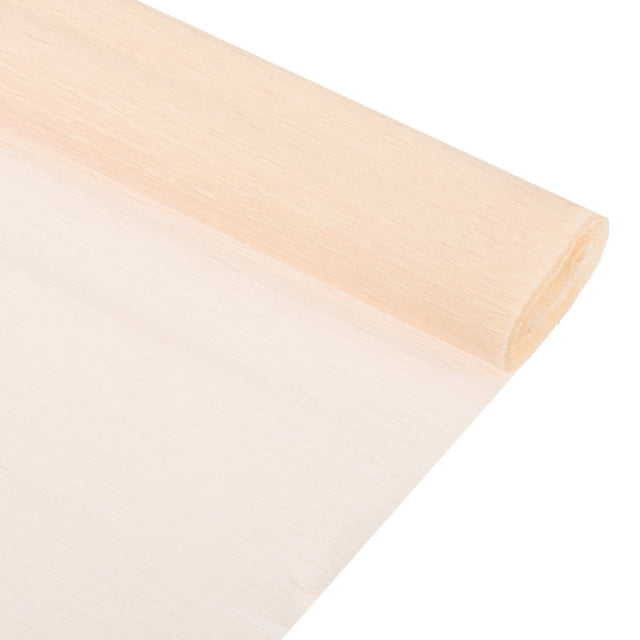 Rollo de Papel Crepé de 7.5 pies de largo y 20 pulgadas de ancho para Decoración de Bodas, Color Crema 2 piezas