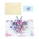 thumbnail image 3 of Tarjeta de regalo para el Día de la Madre, tarjeta con escultura de papel, tarjeta con ramo elegante, romántico y único Azul, 3 of 9