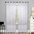 thumbnail image 5 of Superior Jackson Stripe Sheer Curtain Grommet Curtain Panel Set, 52" x 84", White, 5 of 5