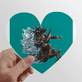 thumbnail image 1 of Proud Aggressive Sea Horses Heart Vinyl Sticker Bicycle Bottle Decal, 1 of 3