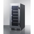 thumbnail image 3 of 15" wide built-in wine cellar with seamless stainless steel door trim, 3 of 3
